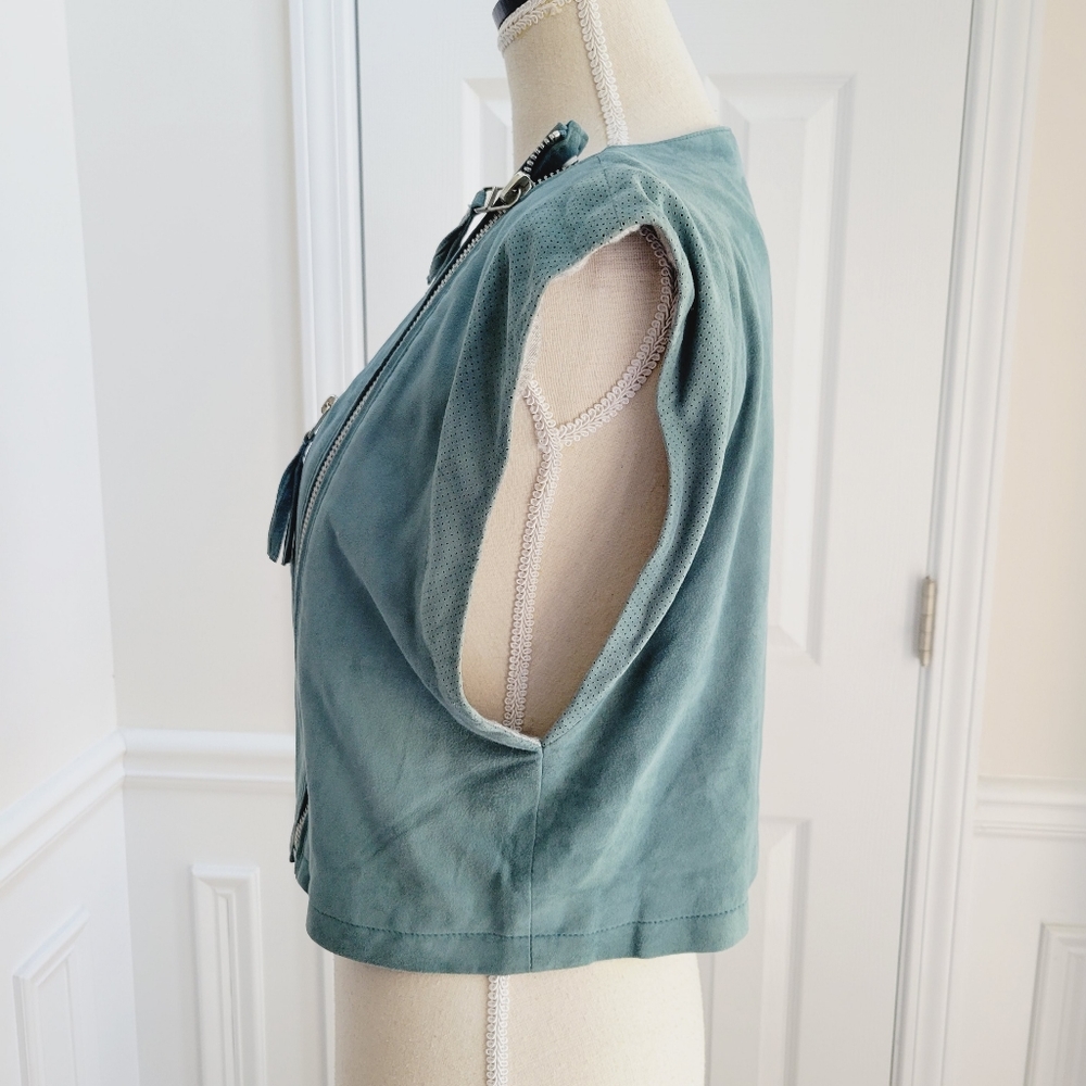 Iro‎ Suede Moto Asymmetrical Zip Front Vest - Picture 3 of 14